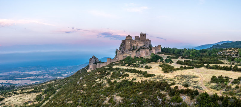 Loarre Castle and surroundings, Hoya de Huesca Gigapan Loarre Aragon Huesca Spain