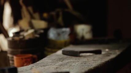  Carpenter Taking Measurements On A Piece Of Wood.