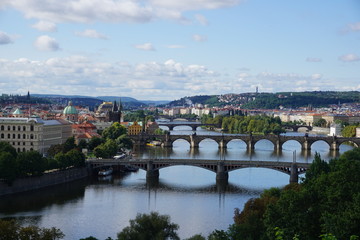 Fototapeta na wymiar Prag Moldau Brücken 3