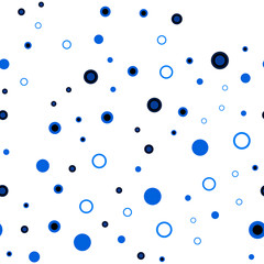 Dark BLUE vector seamless layout with circle shapes.