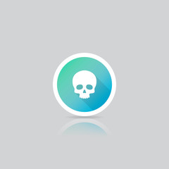 Modern Round Skull Icon