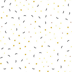 Light Yellow vector seamless background with bubbles, lines.