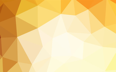 Light Orange vector abstract polygonal template.