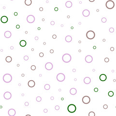 Light Pink, Green vector seamless cover with spots.