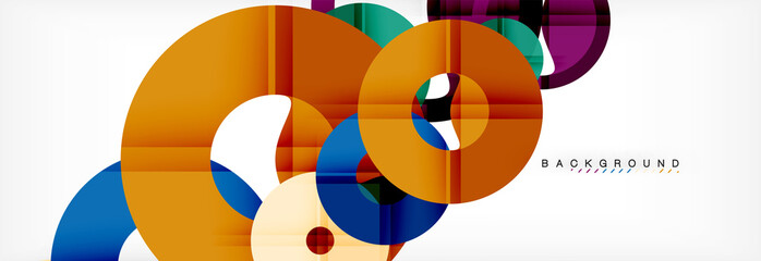 Obraz premium Geomtric modern backgrounds, rings abstract template