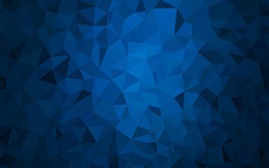 Dark BLUE vector polygon abstract background.