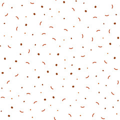 Light Orange vector seamless template with circles, triangles.