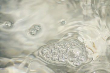 The water in the fountain 