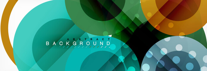 Overlapping circles design background