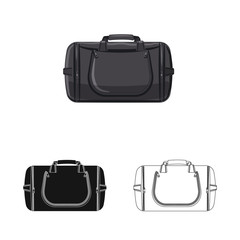 Vector illustration of suitcase and baggage logo. Collection of suitcase and journey stock symbol for web.