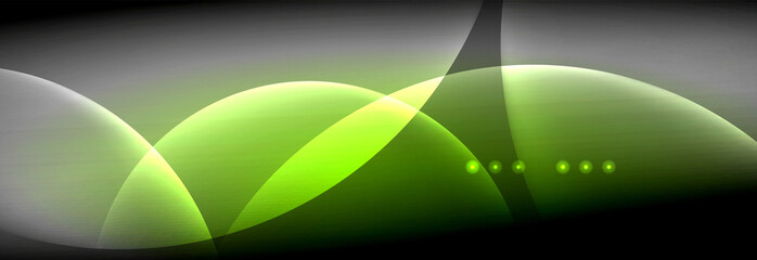 Vector blurred neon glowing circles with flowing and liquid light concept, energy magic fantastic abstract background