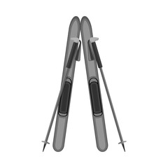 Vector design of mountaineering and peak icon. Collection of mountaineering and camp stock vector illustration.