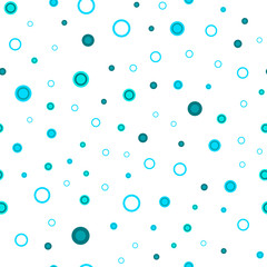 Light BLUE vector seamless pattern with spheres.