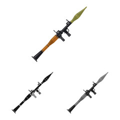 Fototapeta premium Vector design of weapon and gun icon. Collection of weapon and army vector icon for stock.