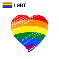 LGBT flag heart.