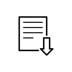 Download sign vector icon