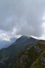clouds over the mountains