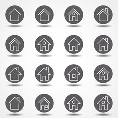 Simple collection of home related line icons. Thin line vector set of signs for infographic, logo, app development and website design. Premium symbols isolated. Buttons icons