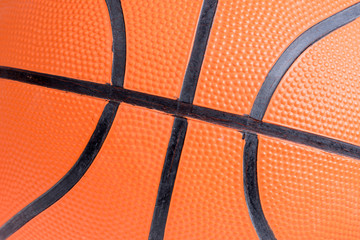 Obraz premium Close up view of orange basketball for background