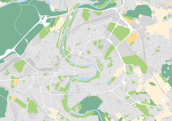Vektor Stadtplan von Bern - obrazy, fototapety, plakaty