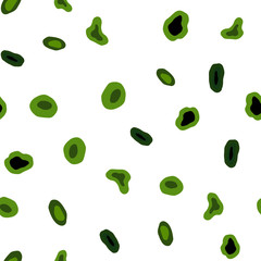 Dark Green vector seamless pattern with spheres.