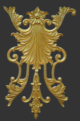 Ornament elements, vintage gold frame floral designs