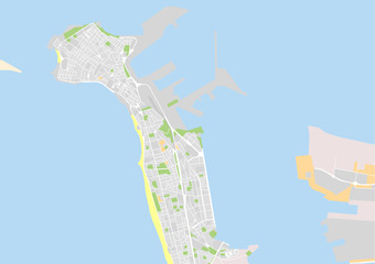 Vektor Stadtplan von Cadiz