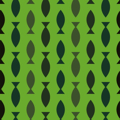 Abstract seamless fish pattern, vector illustration