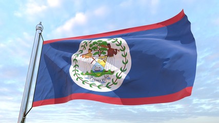 Weaving flag of the country Belize