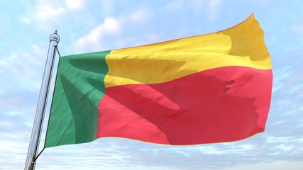 Weaving flag of the country Benin