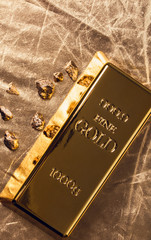 bar of gold close-up