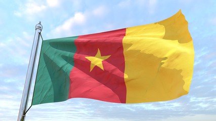 Weaving flag of the country Cameroon