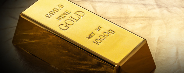 bar of gold close-up