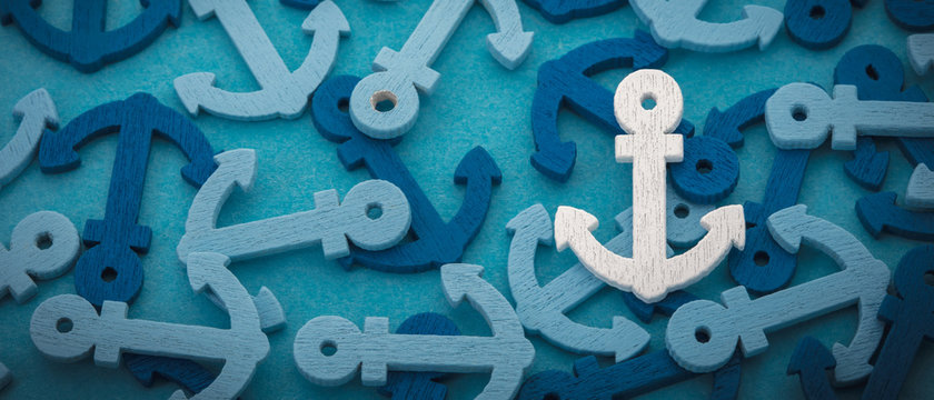 background from decorative anchors