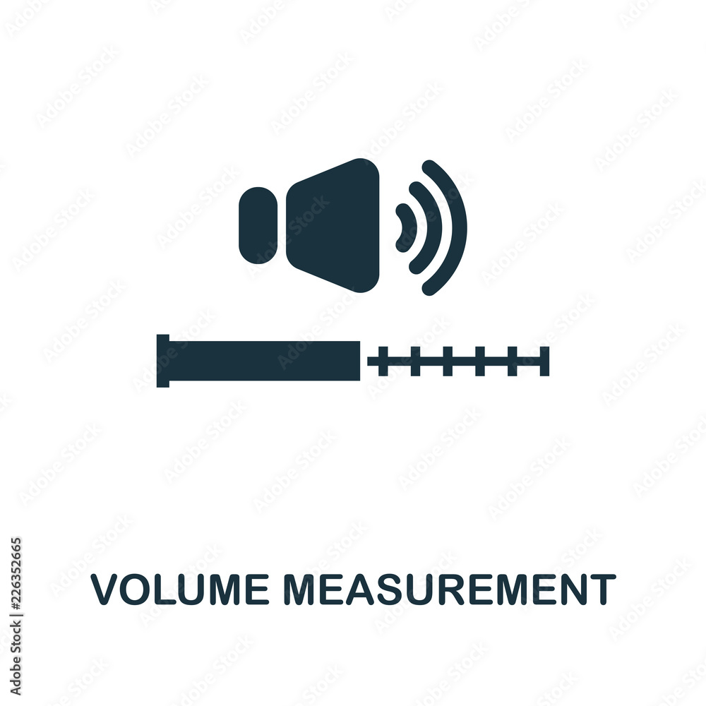 Poster volume measurement icon. monochrome style design from measurement icon collection. ui and ux. pixel 