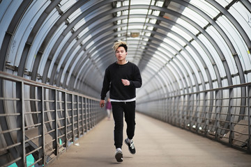 A man in sportswear outdoors