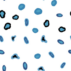 Light BLUE vector seamless background with bubbles.