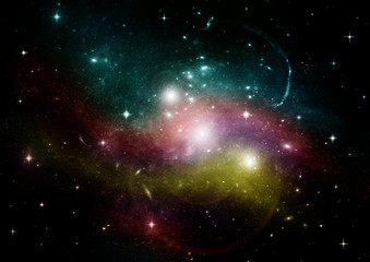 galaxy in a free space
