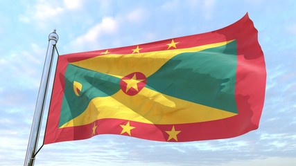 Weaving flag of the country Grenada