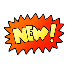 vector gradient illustration cartoon new symbol