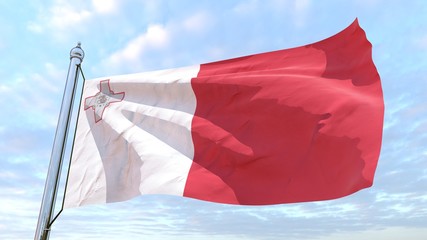 Weaving flag of the country Malta