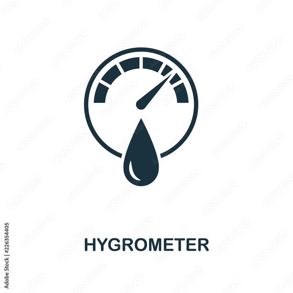 Poster hygrometer icon. monochrome style design from measurement icon collection. ui and ux. pixel perfect 