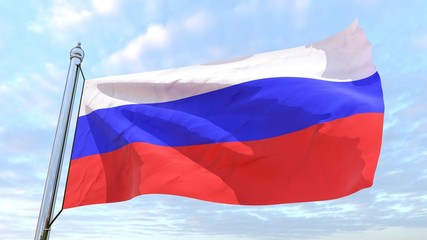 Fototapeta na wymiar Weaving flag of the country Russia