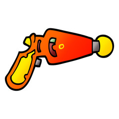 vector gradient illustration cartoon ray gun