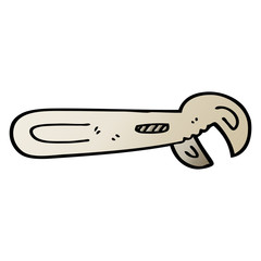 vector gradient illustration cartoon adjustable spanner
