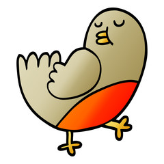 vector gradient illustration cartoon christmas robin