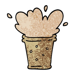 grunge textured illustration cartoon fizzy drink
