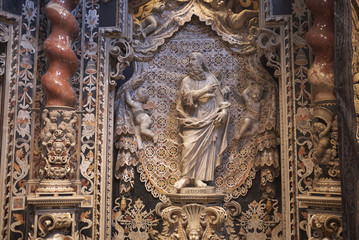 Monreale, Italy - September 11, 2018 : View of Chapel of the Holy Crucifix