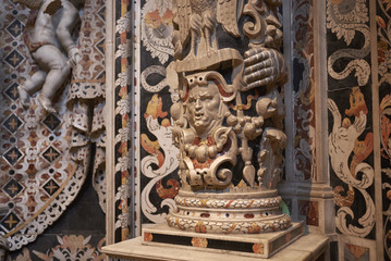 Monreale, Italy - September 11, 2018 : View of Chapel of the Holy Crucifix