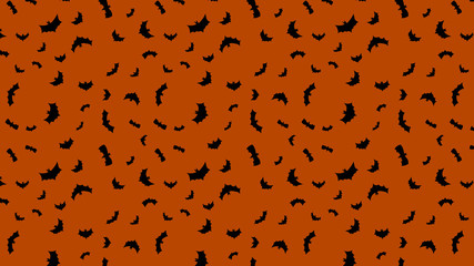 vector black flying bats silhouettes banner